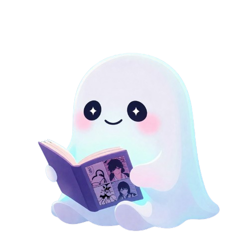 Suki Translate ghost mascot reading manga